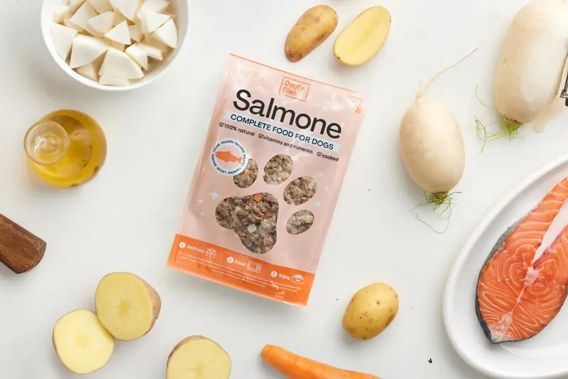 Bustina di cibo naturale gusto salmone