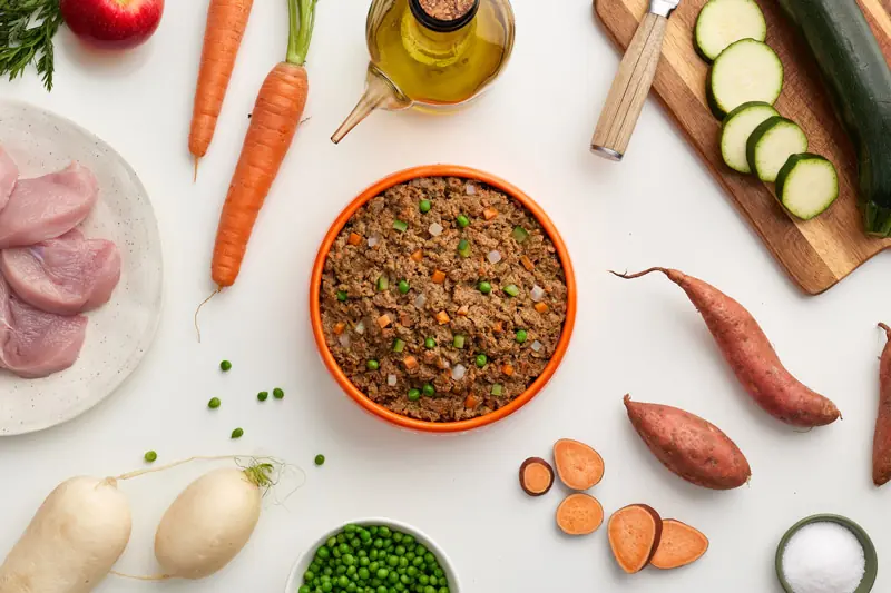 Nourriture pour chien à la dinde